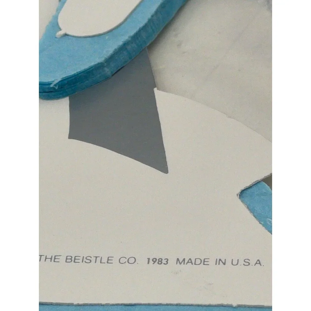 Vintage 1983 Beistle Art-Tissue Bell Centerpiece Light Blue Wedding Decor USA